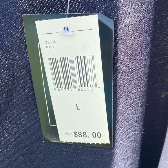 DUE Per Due Blue Open Front Cardigan size L NWT - Picture 8 of 8